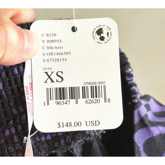 Free People Womens Kira Wide Leg Halter Jumpsuit XS Cut-Out Boho Festival Cotton - Picture 5 of 12